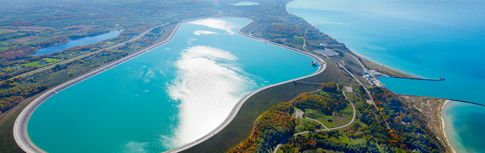 ludington pumped storage aerial view